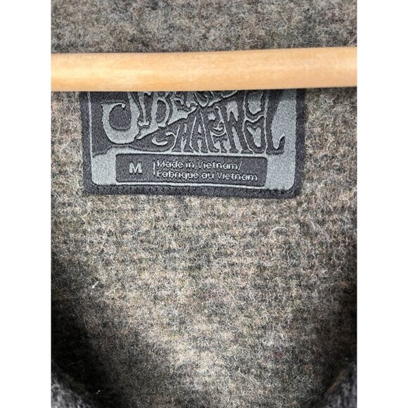 SMARTWOOL x JIBBERISH Men's Charcoal Heather Camo Hudson Sweater Cardigan NWT M - Picture 4 of 6